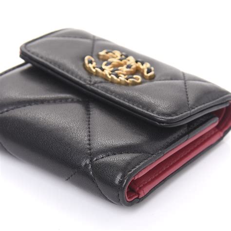 chanel 19 small flap wallet|chanel small wallet price.